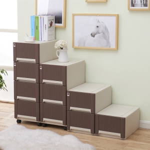 厂家现货批发收纳箱 抽屉式带轮子收纳柜 日式塑料多层杂物整理箱